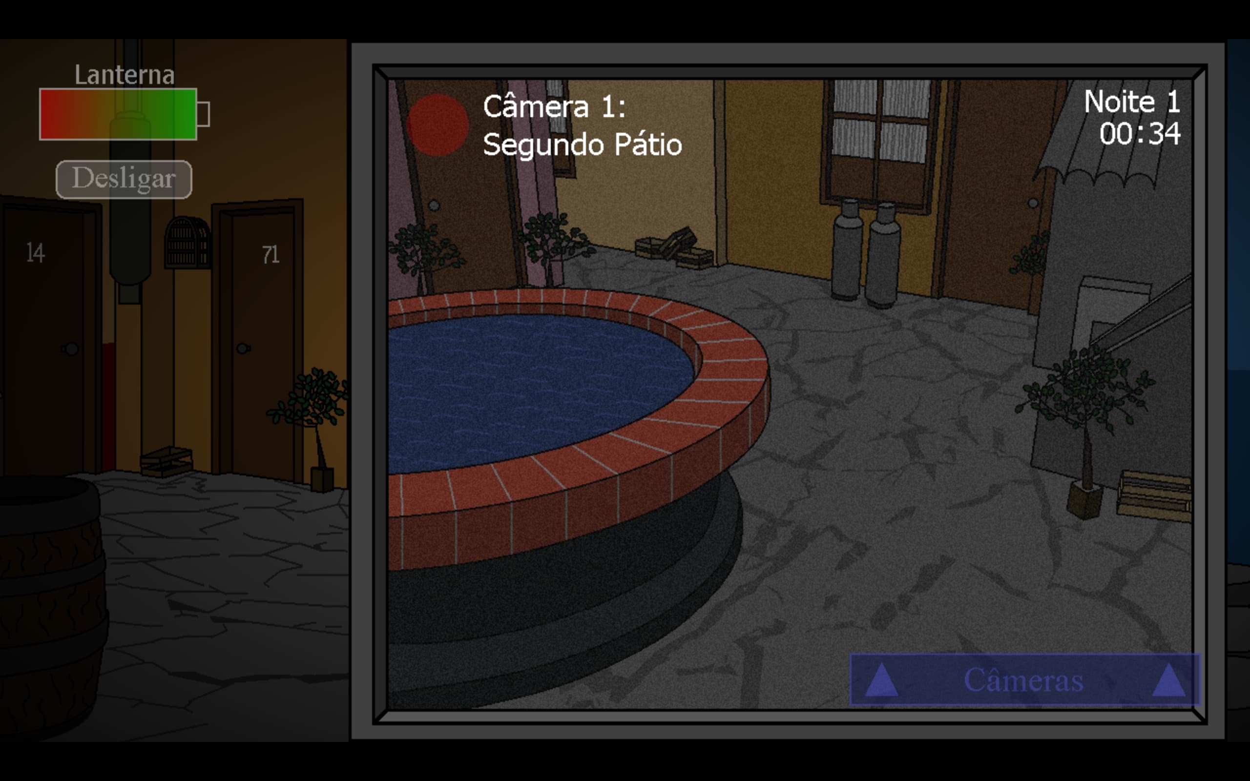 Security camera interface used for monitoring in Chaves Nightmares